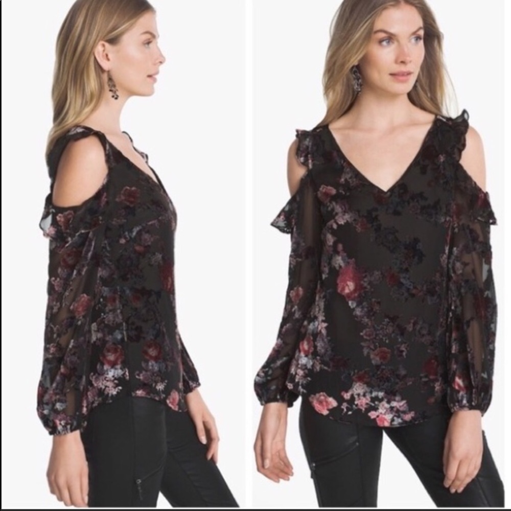 WHBM cold shoulder shirt